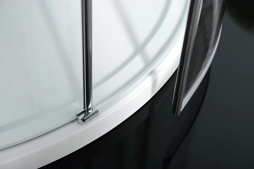 Polysan Polysan, ZOOM LINE štvrťkruhová sprchová zástena 900x900mm, číre sklo, ľavá, ZL2615L