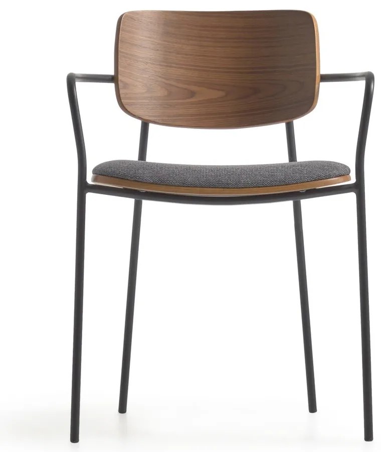 Sivo-hnedá jedálenská stolička Maureen – Kave Home