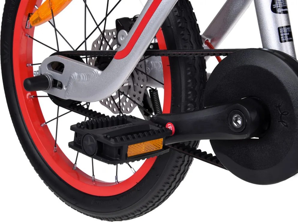 RoyalBaby Detský bicykel 16" Mars, ľahký hliníkový, moderný, strieborný RB16-26