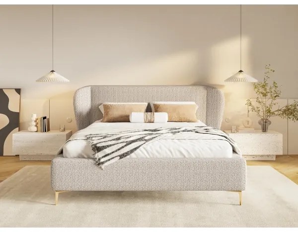 Čalúnená posteľ bez matraca DALIA 160x200 cm béžová