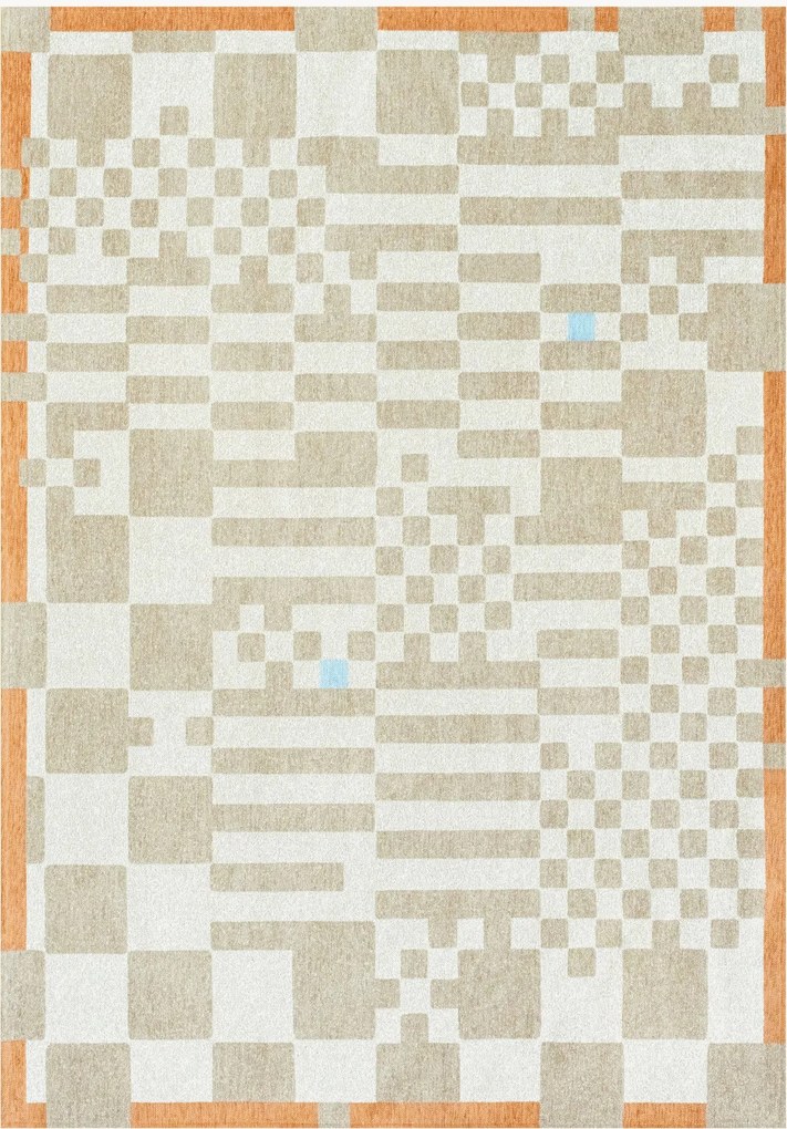 Umývateľný žakárový koberec do interiéru/exteriéru Chess