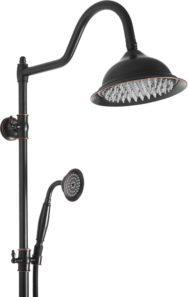 Rea Bergamo, sprchový set v retro štýle, čierna matná, REA-P5001