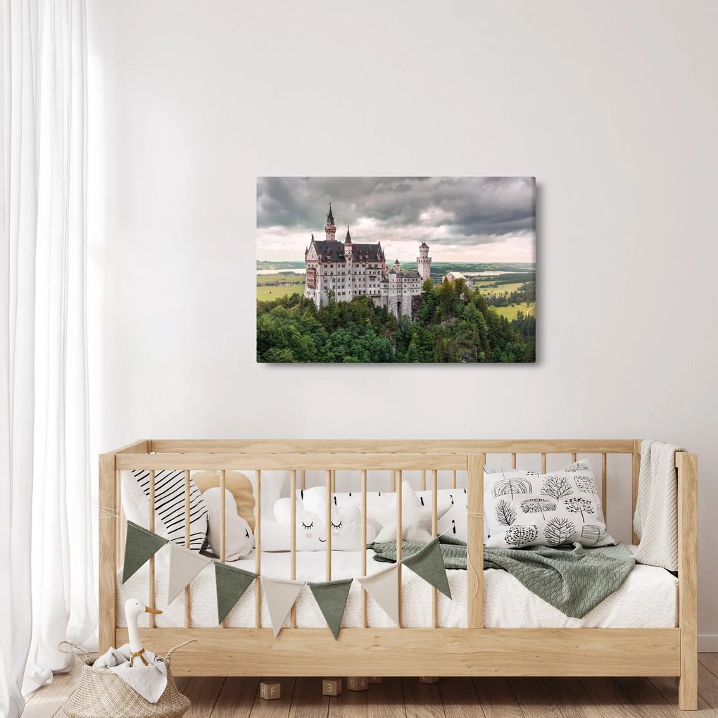 Obraz - Zámok na skalách (90x60 cm)