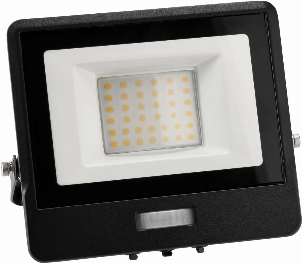 BERGE LED reflektor MASTER - 30W - IP65 - PIR - neutrálna biela