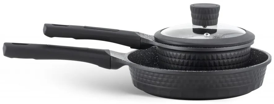 10 kusový set hrncov v čiernom elegantnom dizajne