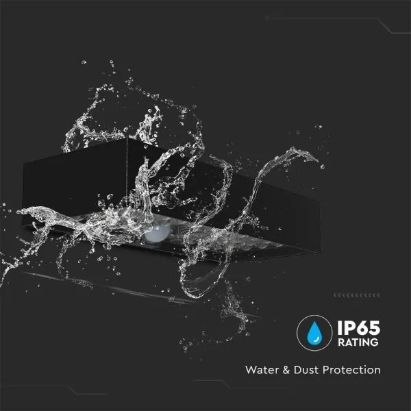 LED Solárne nástenné svietidlo so senzorom LED/6W/3,7V IP65 4000K 3000 mAh čierna