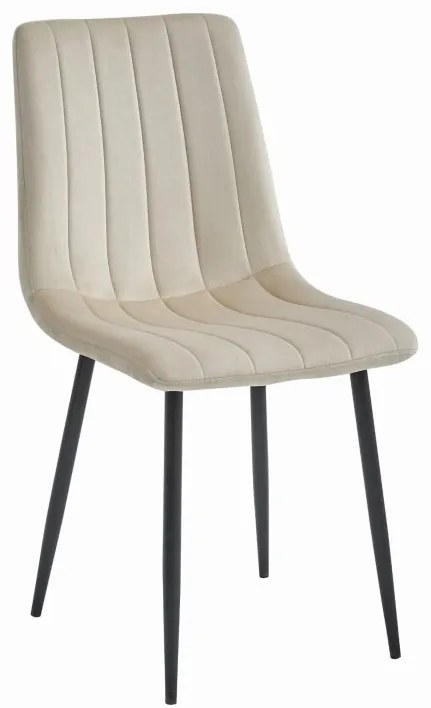 Set 2 kresiel LAVA -  béžový zamat / čierne nohy