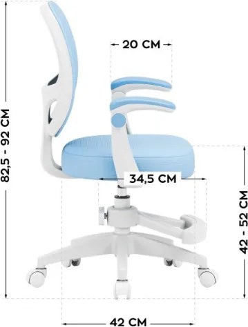 Detská otočná stolička Mark Adler Junior 3.1 Blue