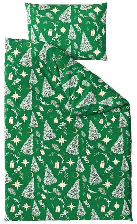 Obliečky z mikrovlákna GREEN CHRISTMAS zelené Rozmer obliečky: 70 x 90 cm | 140 x 220 cm