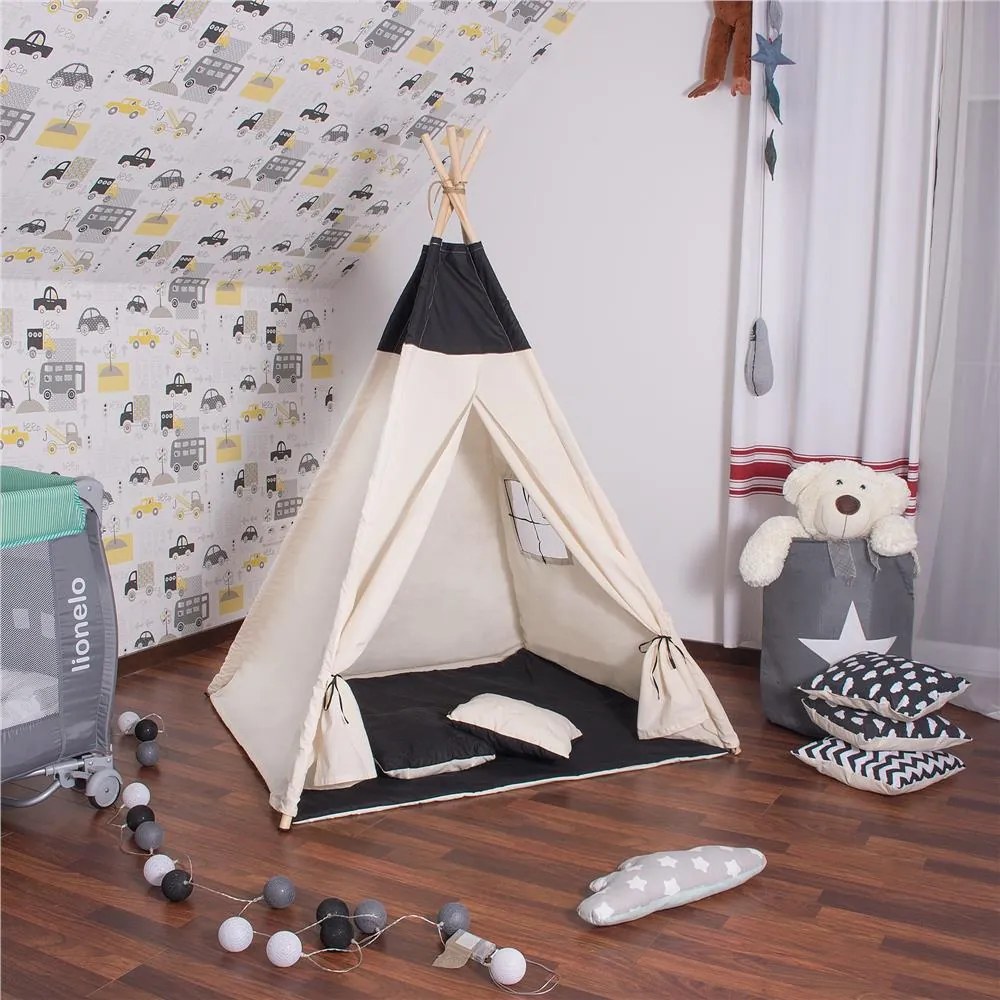 Profitent Detský stan Teepee Čierny