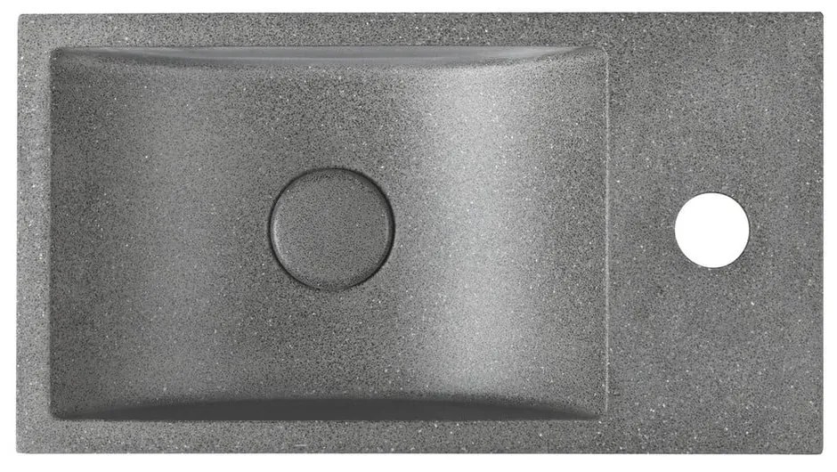 Tmavosivé betónové umývadlo 40x22 cm Crest – Sapho