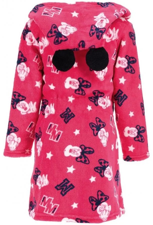 Detský / dievčenský coral fleece župan s kapucňou Minnie Mouse - Disney, EU 98 Ružová