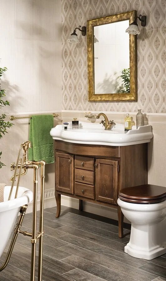 Sapho Sapho, RETRO umývadlová skrinka 89x80x48cm, buk, 1620