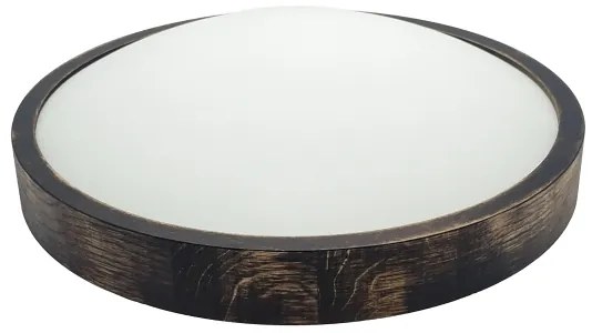 Stropné svietidlo OAK SMOKY SLIM 2xE27/15W/230V priemer 37 cm dub/tmavohnedá