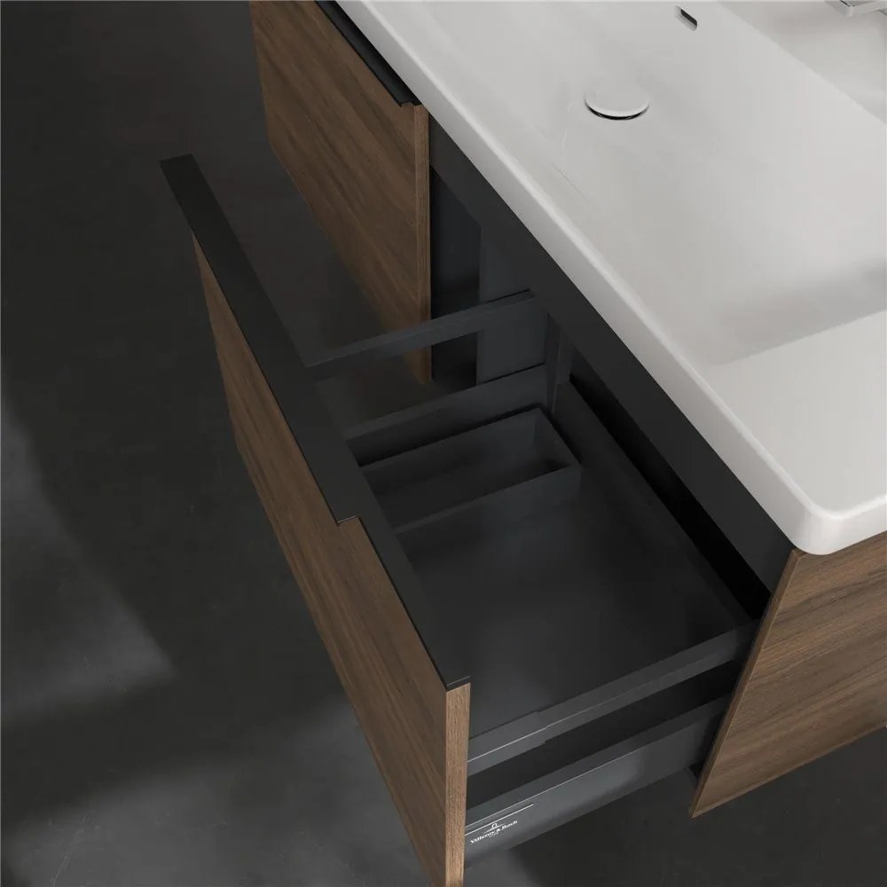 VILLEROY &amp; BOCH Subway 3.0 závesná skrinka pod umývadlo, 2 zásuvky, 1272 x 478 x 429 mm, Arizona Oak, C60101VH