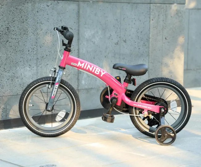 Detský bicykel Miniby 14" ružový