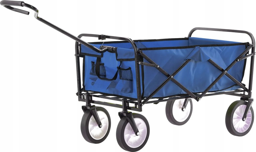 CH Modrý skladací záhradný vozík Loca