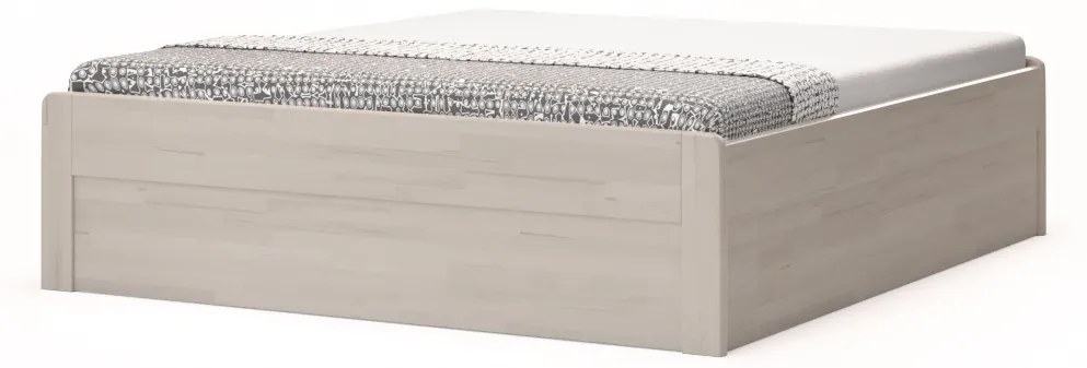 BMB MARIKA s nízkymi čelami - masívna buková posteľ s úložným priestorom, buk masív