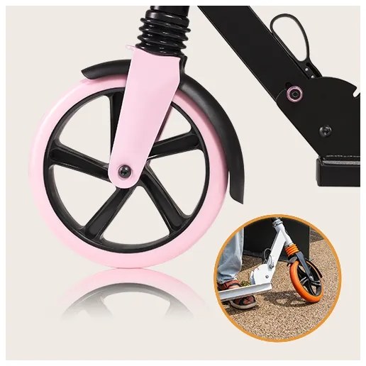 Lionelo - Detská kolobežka LUCA čierna/ružová