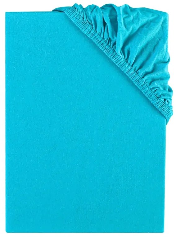 Plachta posteľná tyrkysová jersey EMI, Plachta 90x200
