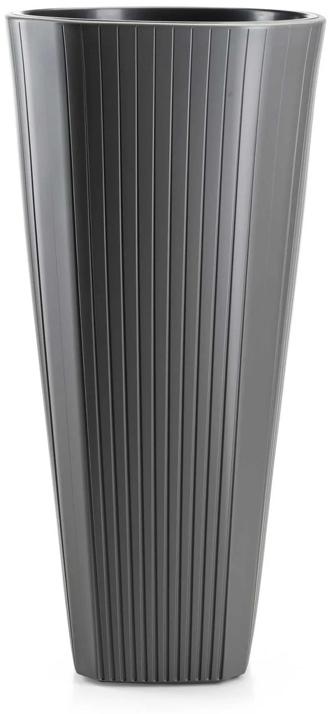 PLASTOVÝ KVETINÁČ MORA 39X81 CM ANTRACITOVÁ