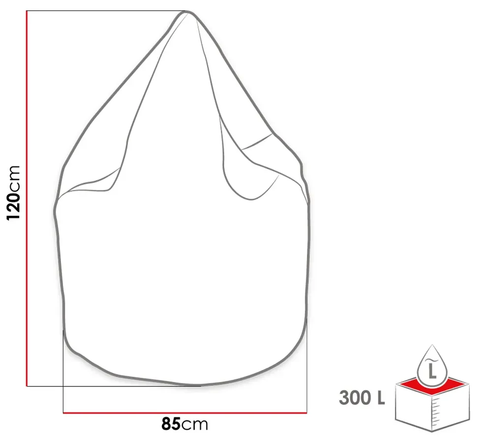 Sedacie vak Bueno maxi 300L, sivý