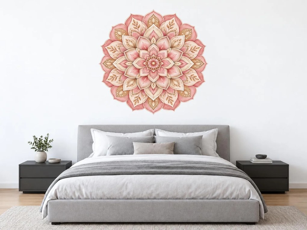 Růžová mandala arch 75 x 74 cm