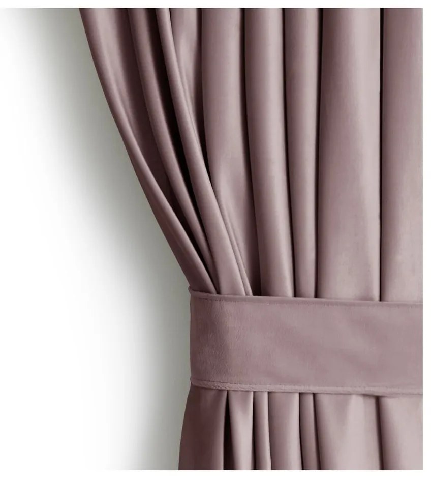 Svetlohnedý zamatový dimout záves 140x245 cm Pleat – Restilo