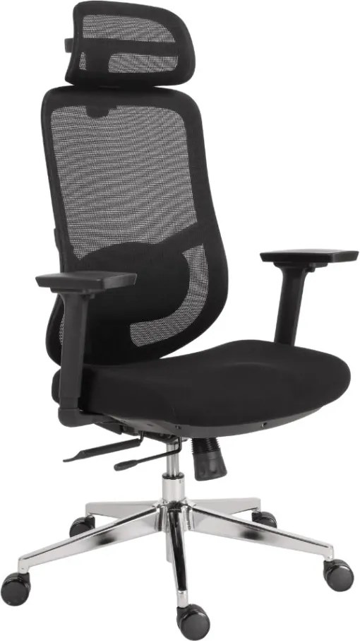 Kancelárska ergonomická stolička Neoseat ALLY — čierna, nosnosť 150 kg