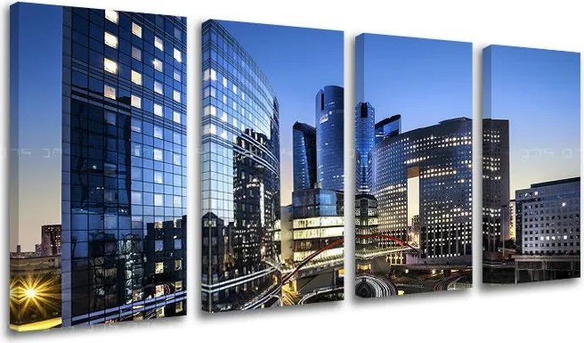 Obraz na stenu 4 dielny MESTO ME110E41 - 80x40 cm