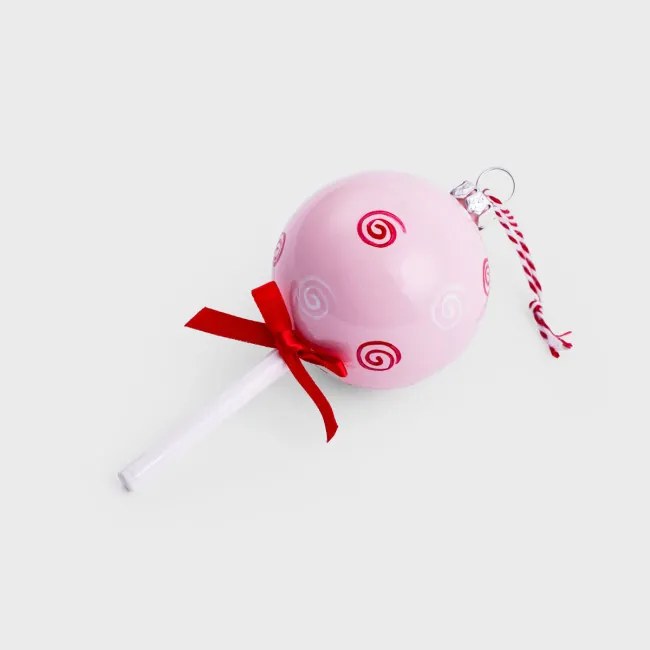 Vianočná ozdoba EVI PINK lízatko 710179