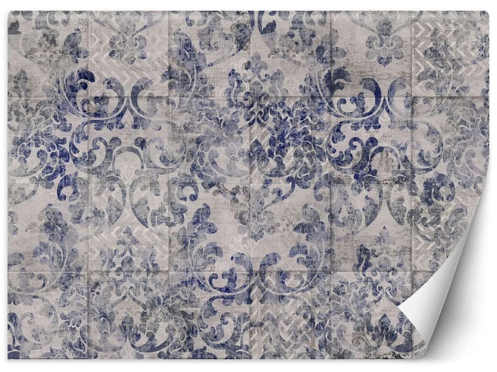 Gario Fototapeta Portugalské dlaždice v pozadí, modrý ornament Materiál: Vliesová, Rozmery: 150 x 105 cm