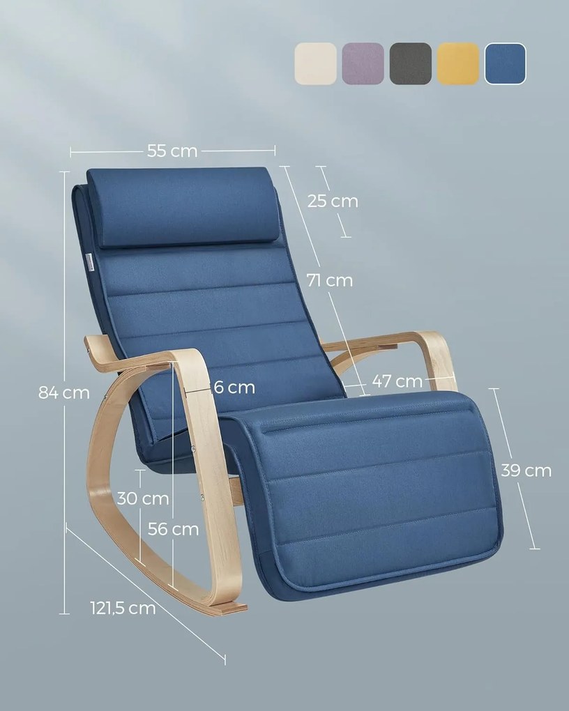 Hojdacie kreslo Brenda modré