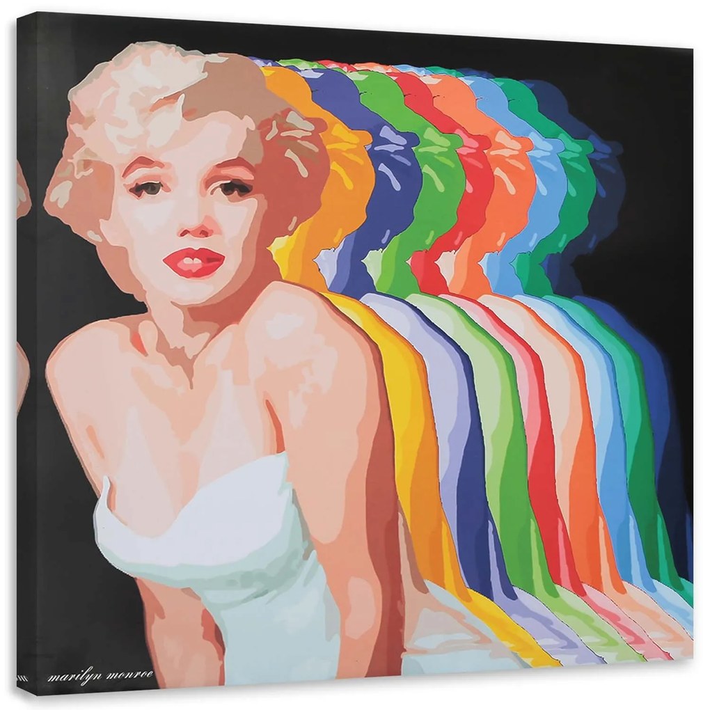 Gario Obraz na plátne Marilyn Monroe s farebnými tieňmi Rozmery: 40 x 40 cm
