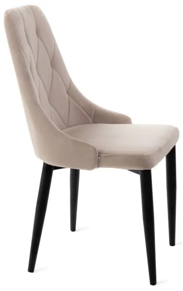 Jedálenská stolička LOUIS QUILTER zamatová béžová 848983