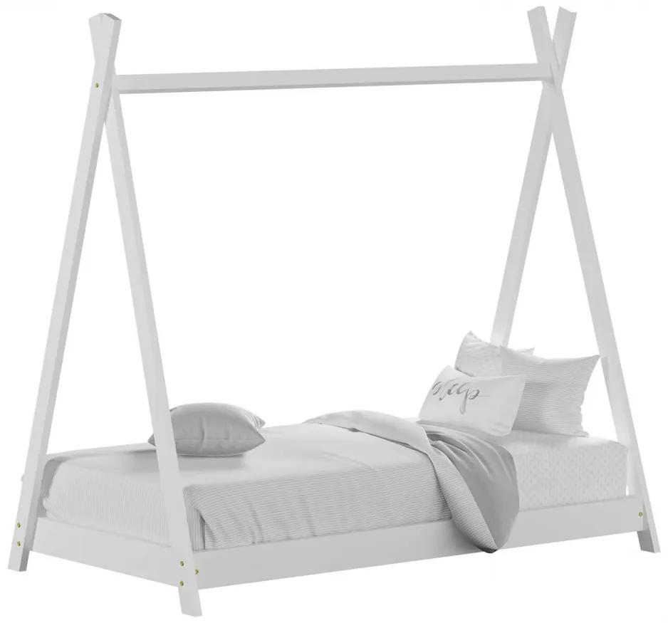 AMI nábytok Detská posteľ TIPI 80x160cm masív biela
