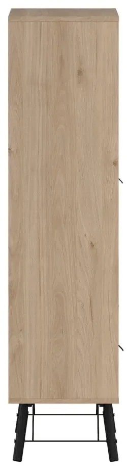 Vitrína v dekore duba v prírodnej farbe 102x162x40 cm Ry – Tvilum