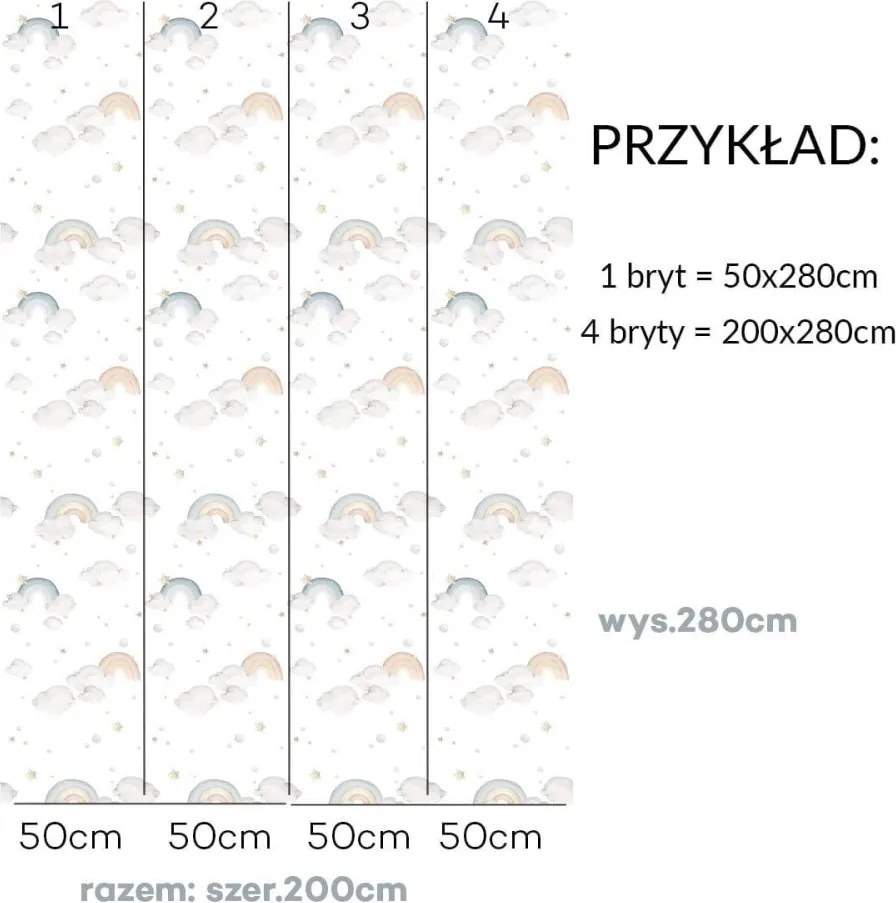 Tapeta dúhy 280x50 cm