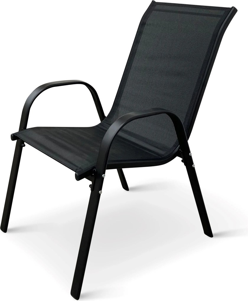 Noela Záhradný jedálenský set Capri 80cm + 4x kovová stolička Ramada