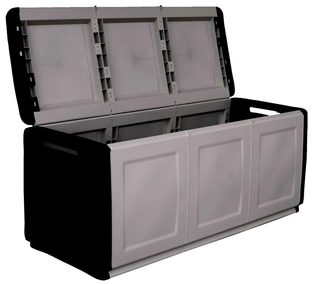 ARTPLAST Plastový úložný box Linea Cube 3dielny - šedočierny