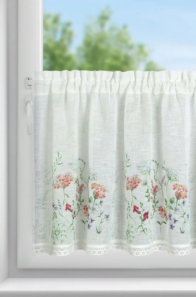 KRÁTKA ZÁCLONA NA PÁSKE SYLVIA 60X150 CM VIACFAREBNÁ