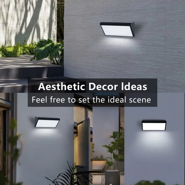 Brilagi - LED vonkajšie nástenné svietidlo so senzorom TRIANGLE LED/20W/230V čierne