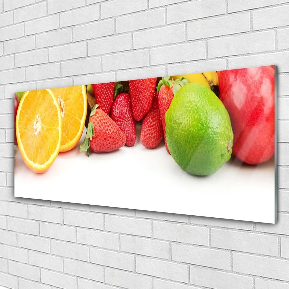 Obraz na akrylátovom skle Ovocie kuchyňa 125x50 cm