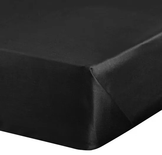 SATÉNOVÉ PRESTIERADLO DINA 180X200 CM ČIERNE