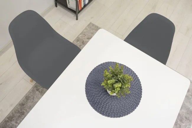 Jedálenská stolička OSAKA sivá (hnedé nohy)