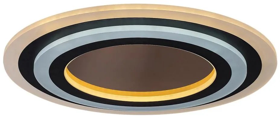 Rabalux 71314-LED Stmievateľné stropné svietidlo TANELI 56W/230V 3000/4000/6000K chróm/čierna + diaľkové ovládanie