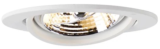 Sada 6 moderných zapustených bodových svietidiel bielej farby s možnosťou naklápania AR70 - Cisco