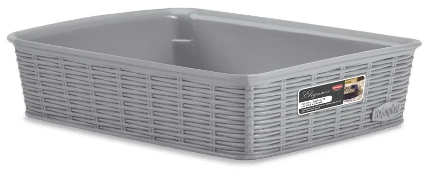 STEFANPLAST Úložný kôš Elegance M, šedý