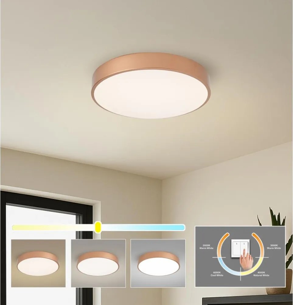 BRILAGI - LED stropné svietidlo POOL LED/48W/230V 3000/4000/6000K priemer 40 cm bronzové