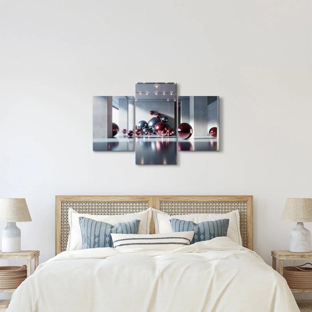 Obraz - 3D priestor s guľami II. (90x60 cm)